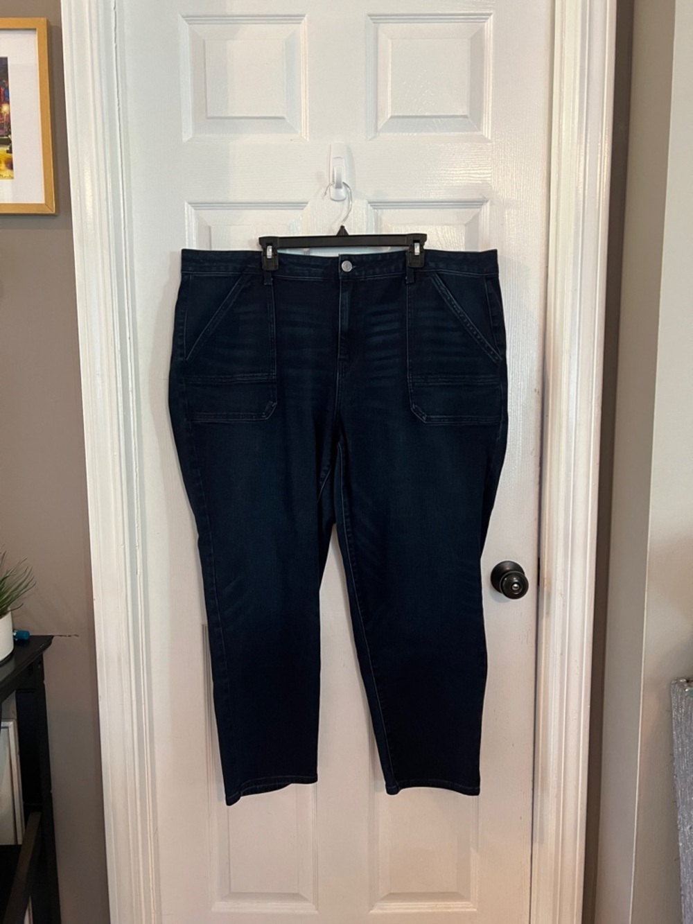 Terra & Sky Dark Blue Ankle Crop Stretch Jeans
